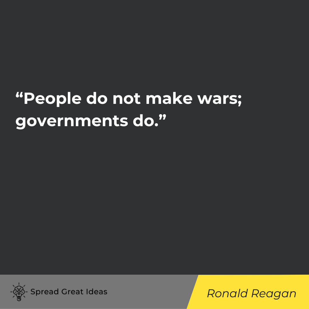 Ronald Reagan quote on war
