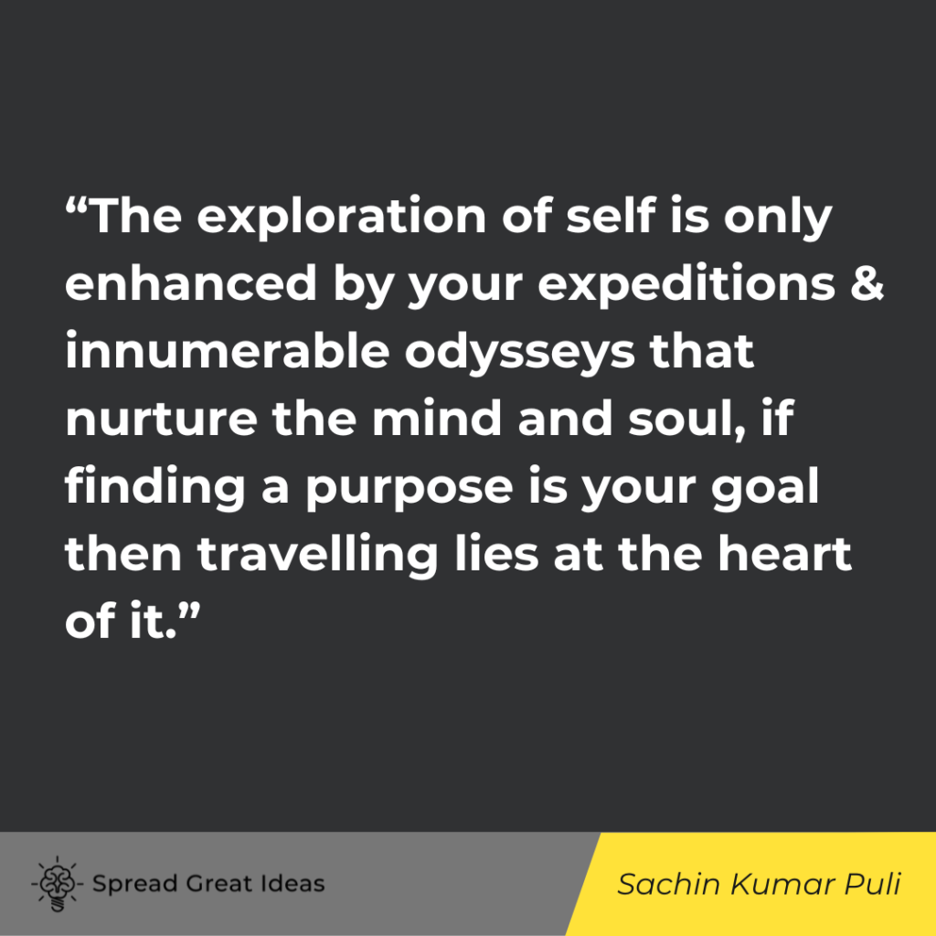 Sachin Kumar Puli quote on explorer