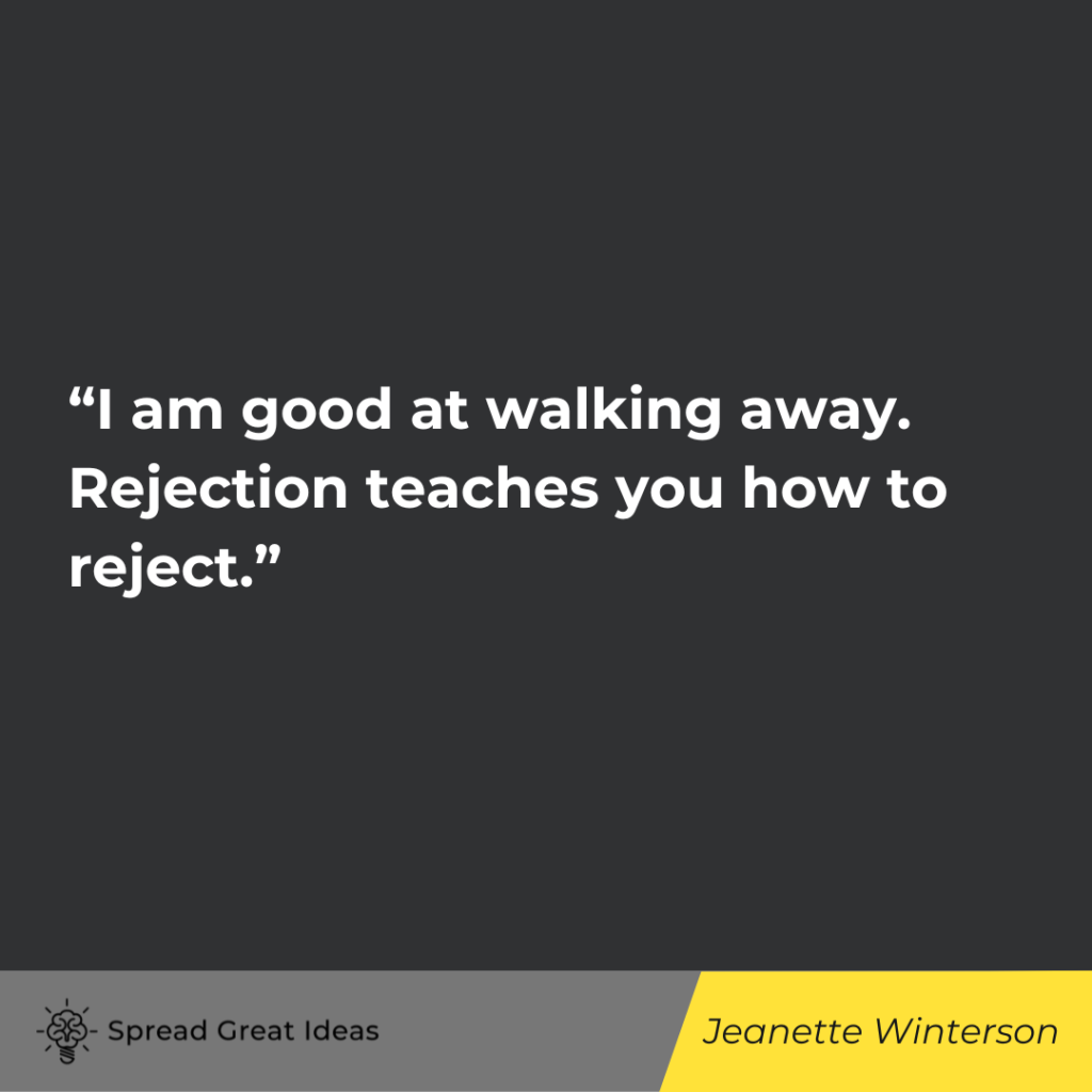 Jeanette Winterson quote on rejection