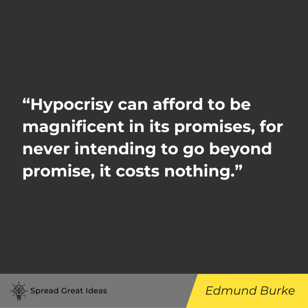 Edmund Burke quote on hypocrisy