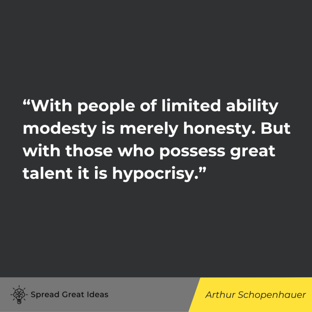 Arthur Schopenhauer quote on hypocrisy