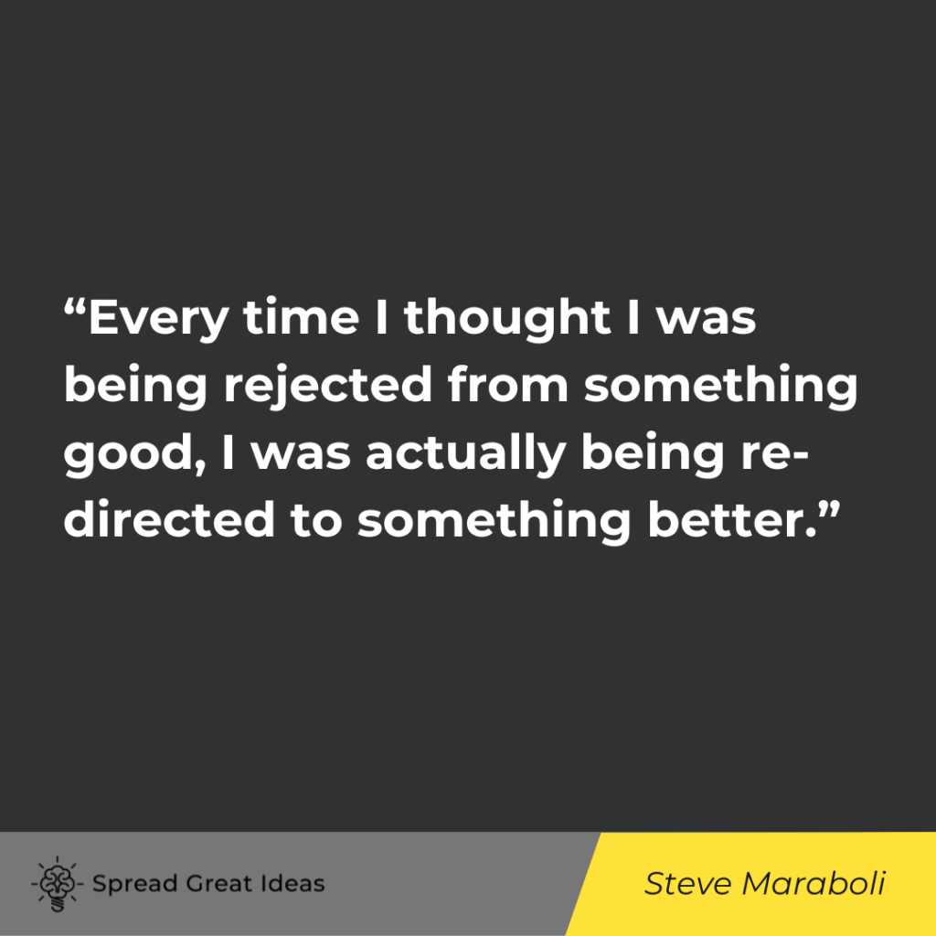 Steve Maraboli quote on rejection