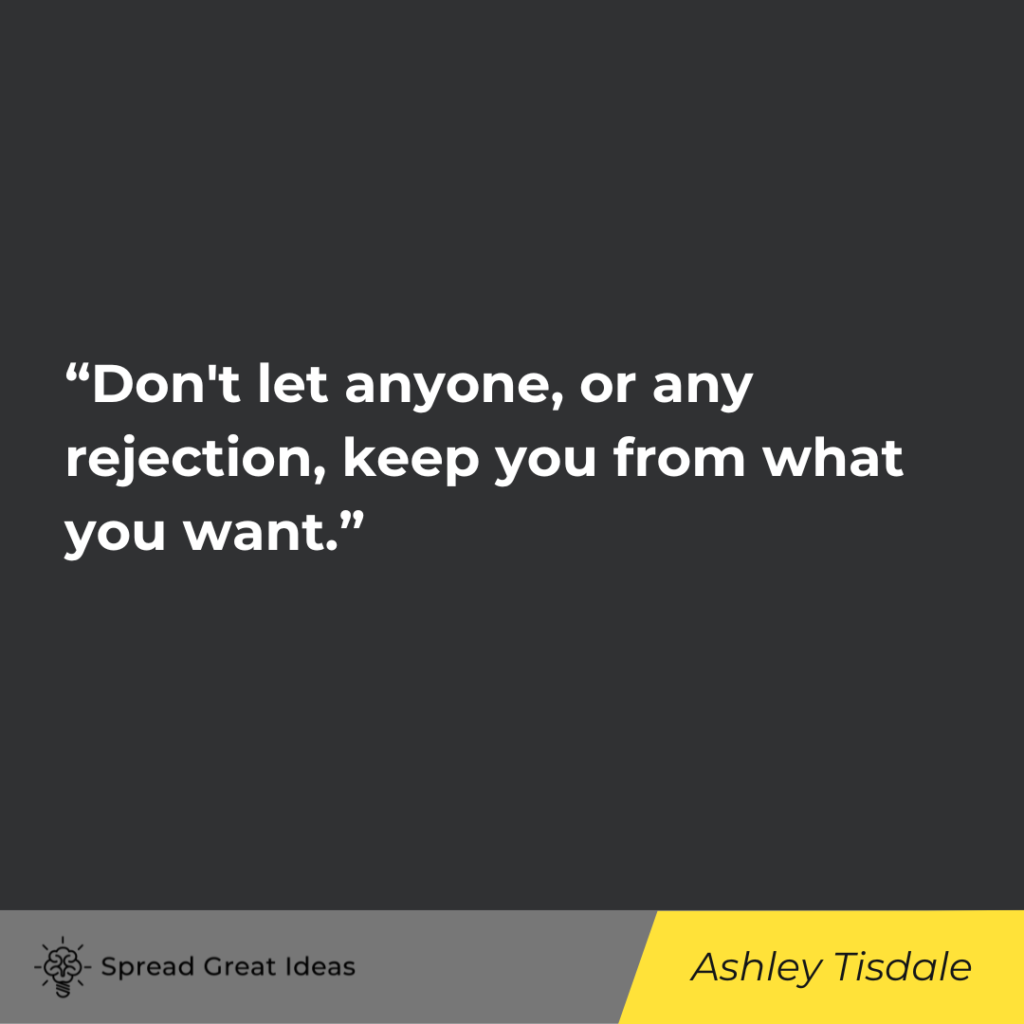 Ashley Tisdale quote on rejection