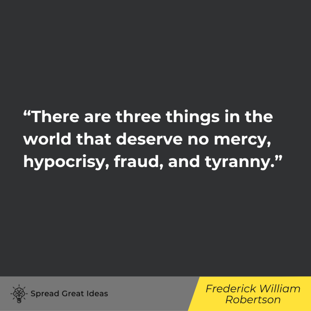 Frederick William Robertson quote on hypocrisy