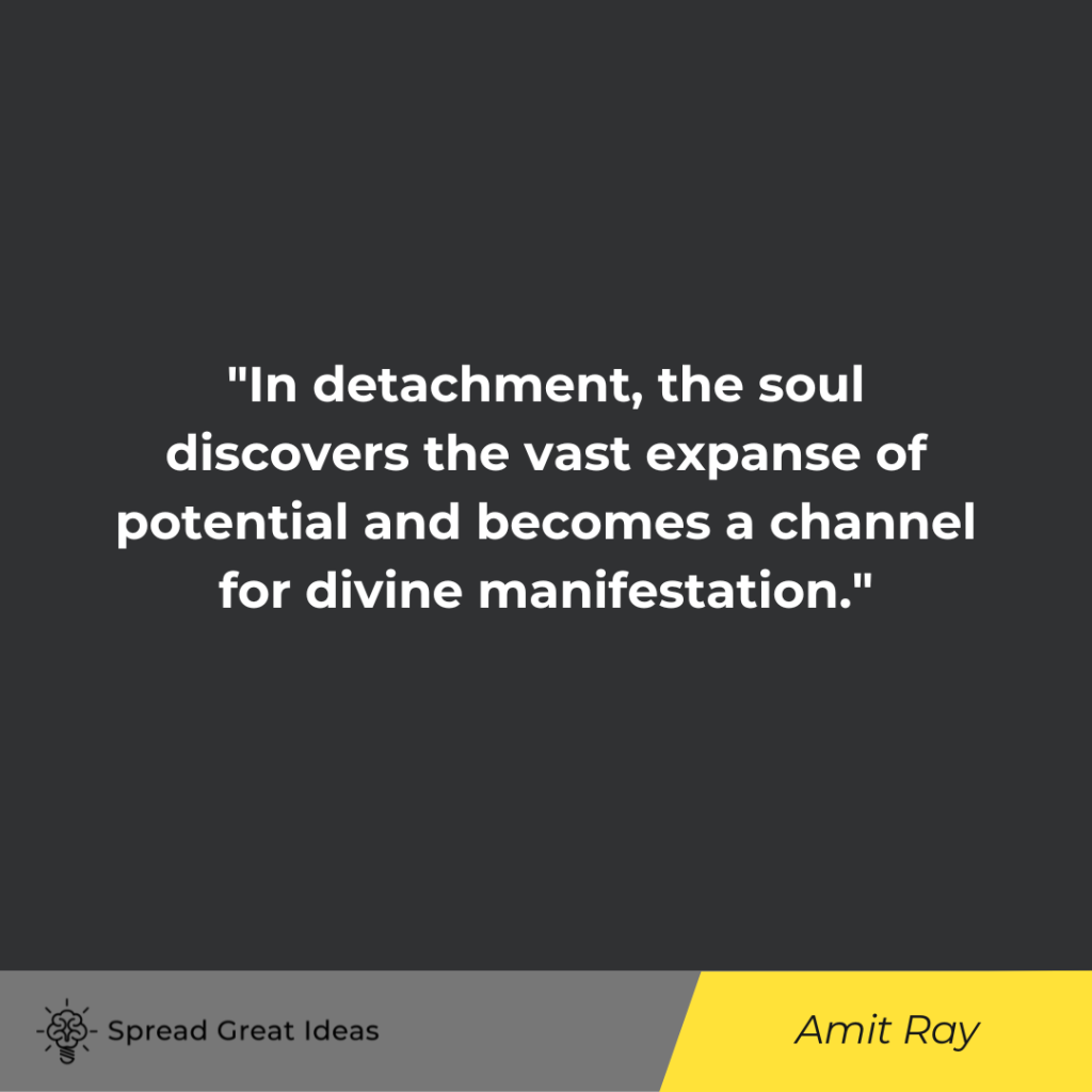 Amit Ray quote on detachment
