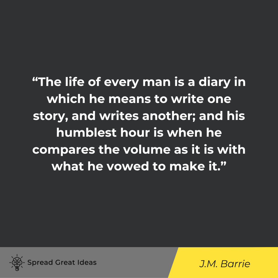 J.M. Barrie Quote on Intention