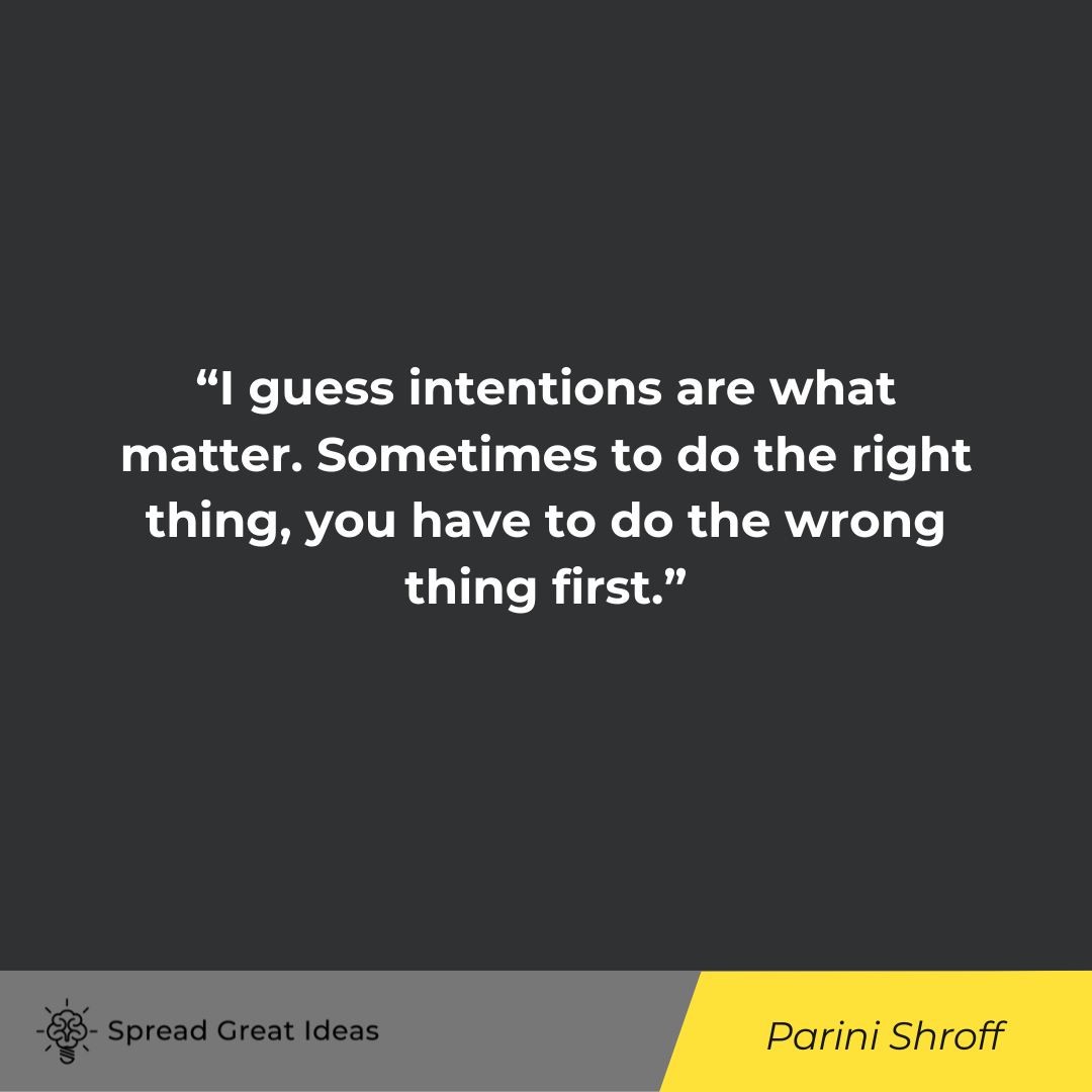 Parini Shroff Quote on Intention