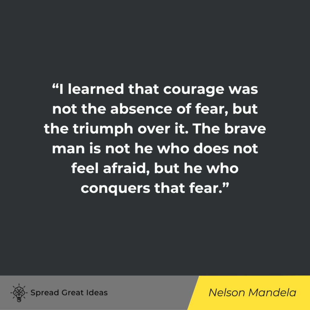 Nelson Mandela quote on fearless