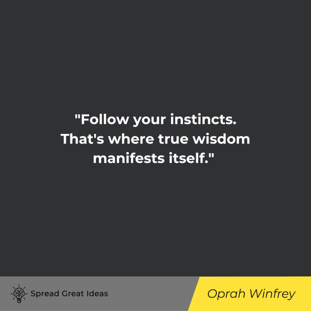 Oprah Winfrey quote on trust your gut