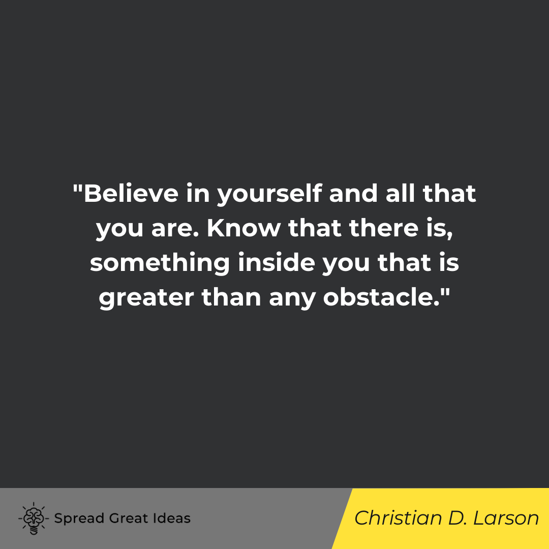 Christian D. Larson Quote on Feeling Defeated