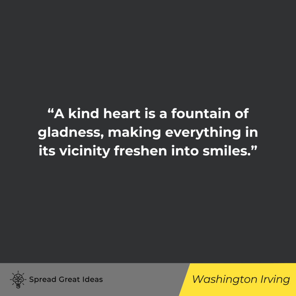 Washington Irving quote on good heart