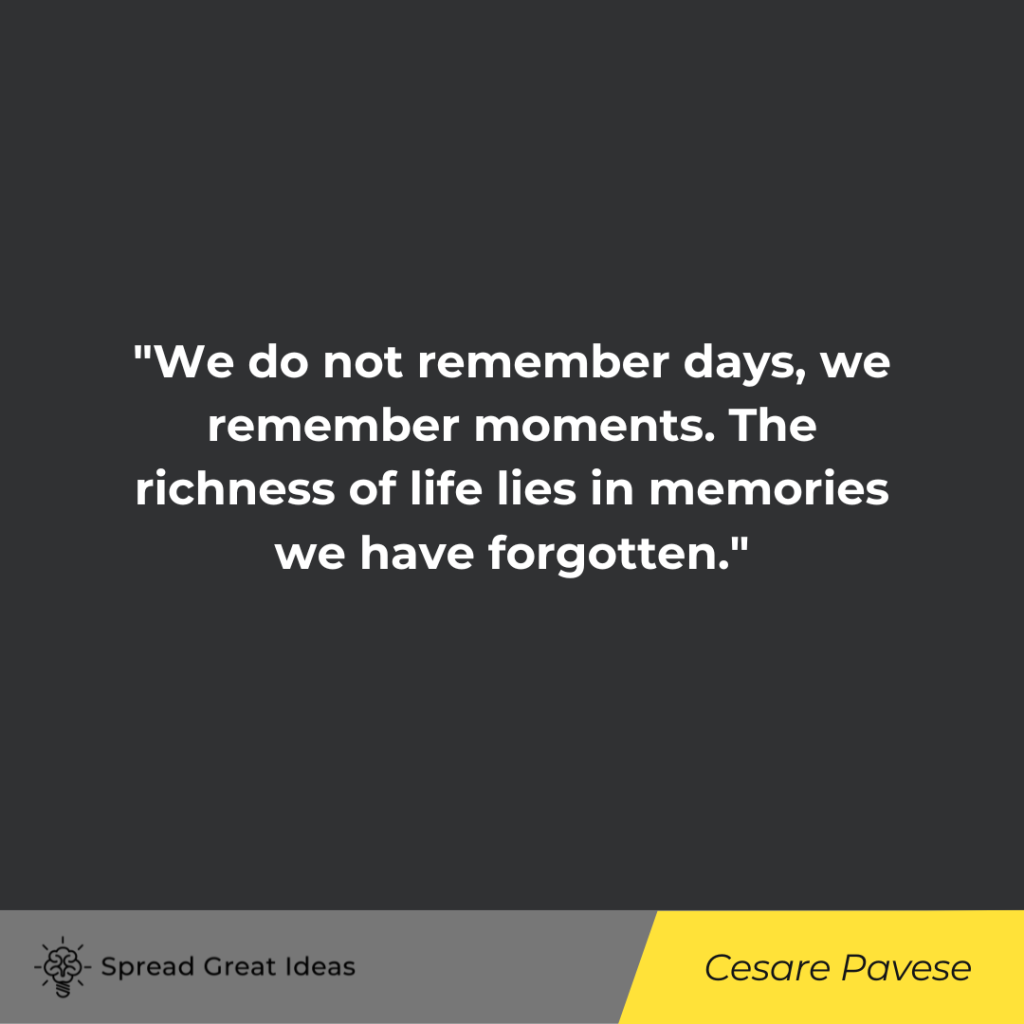 Cesare Pavese quote on nostalgia