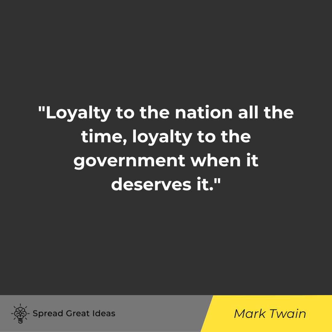 Mark Twain quotes on Loyalty