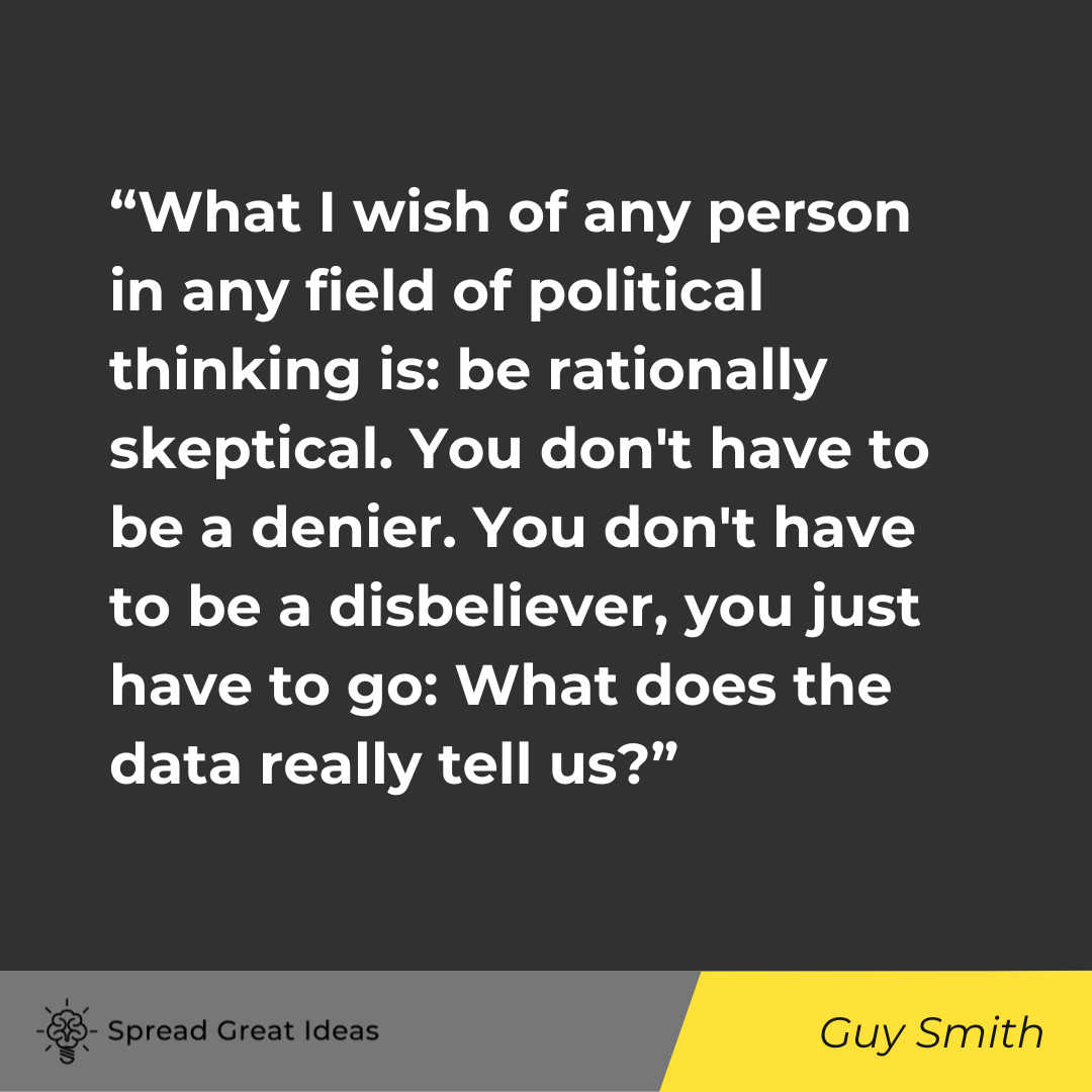 Guy Smith quote on critical thinking