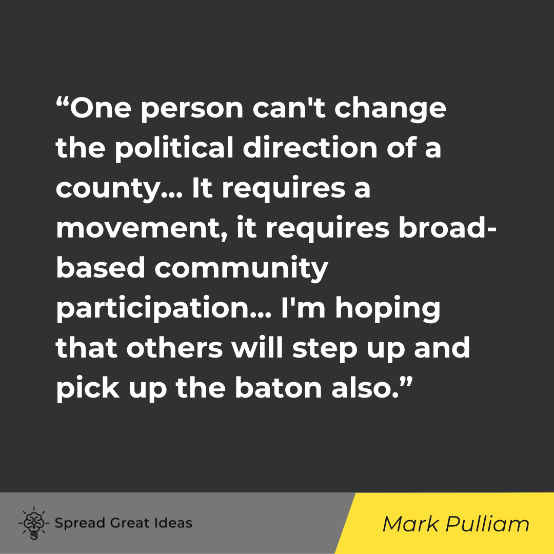 Mark Pulliam quote on taking action