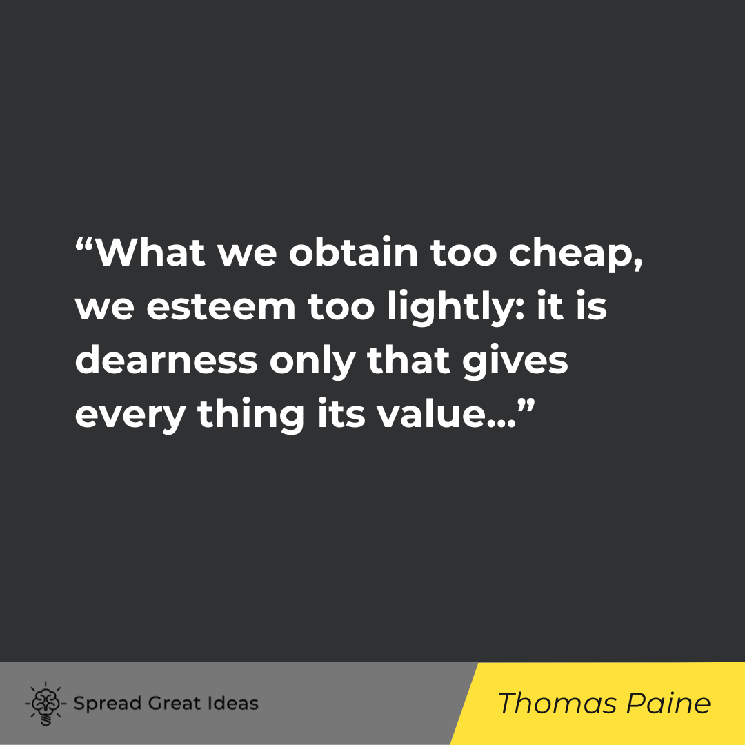 Thomas Paine on Measuring Wealth Quotes