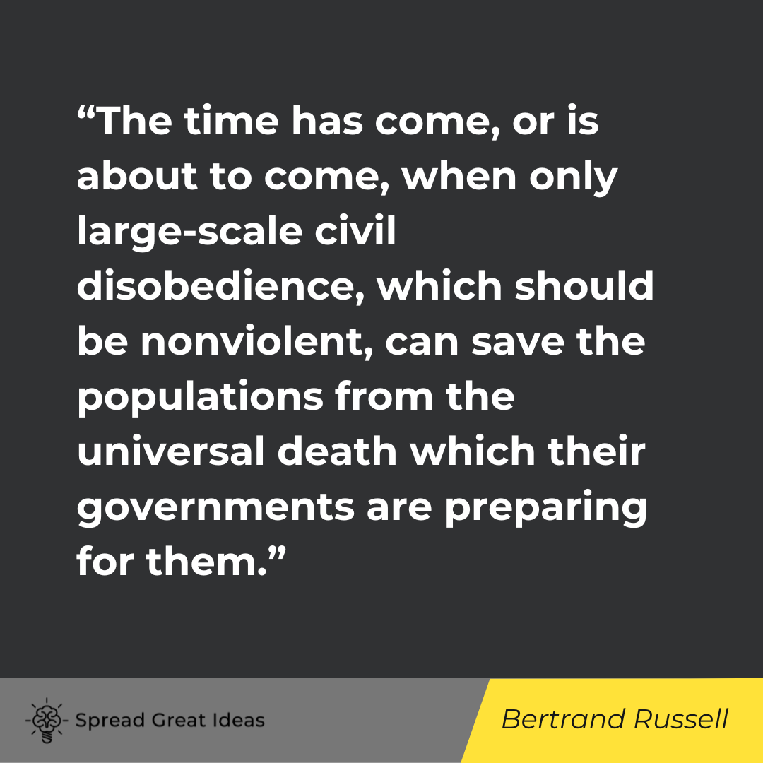 Bertrand Russell on Civil Disobedience Quotes