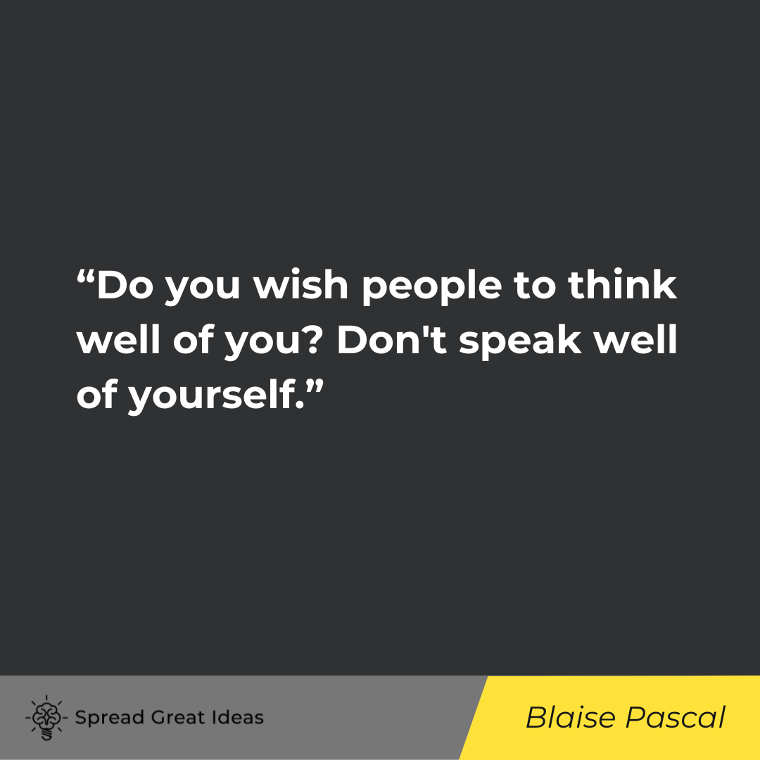 Blaise Pascal on humble quotes