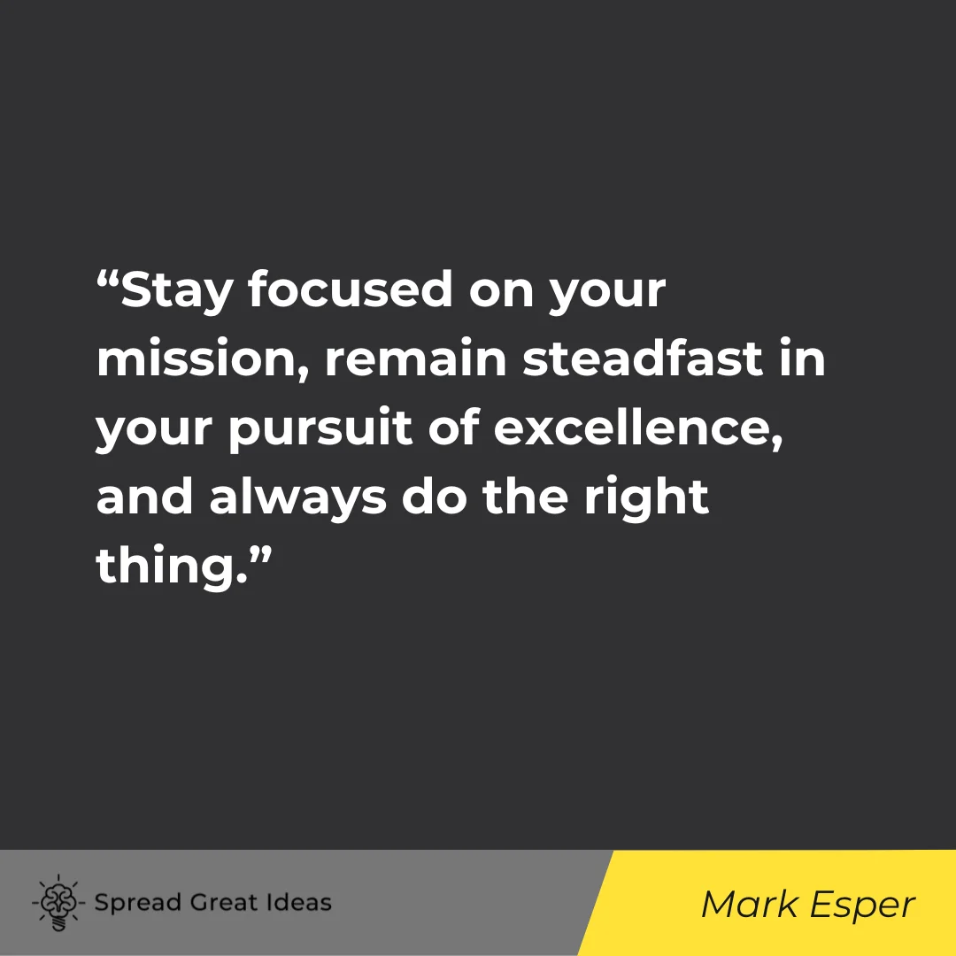 Mark Esper Quote on Stay In Your Lane