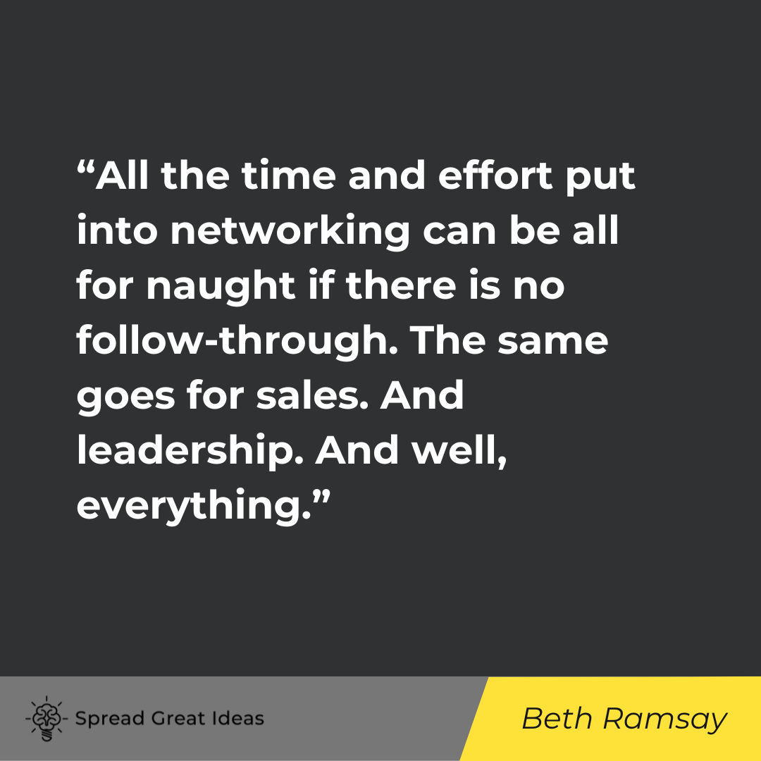 Beth Ramsay on Networking Quotes