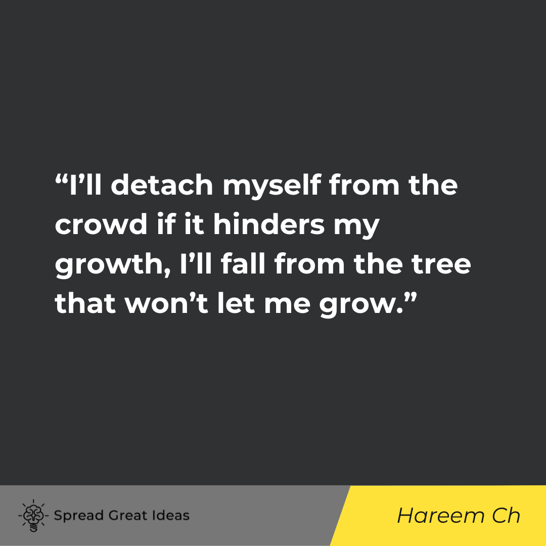 Hareem Ch on Detachment Quotes