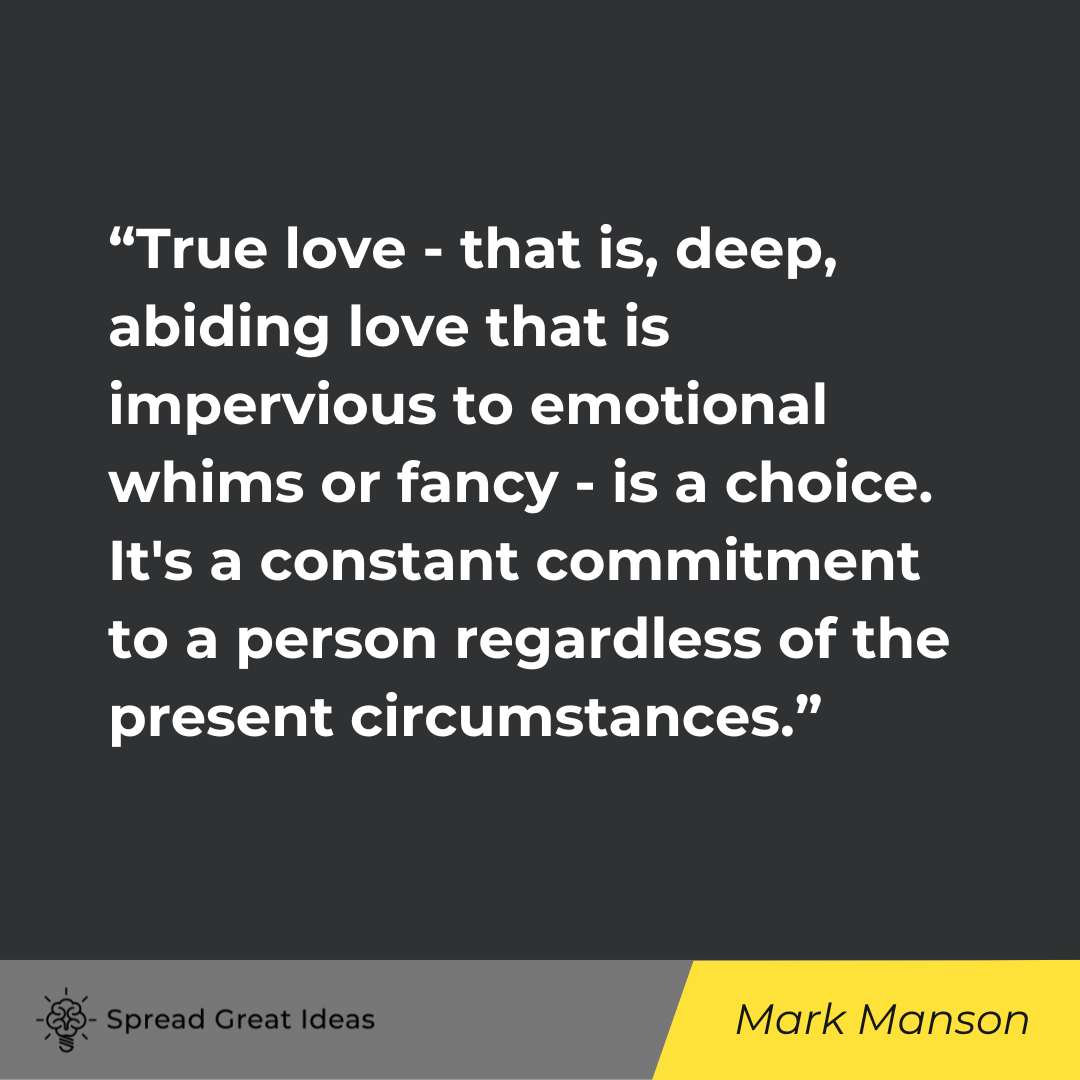 Mark Manson on True Love Quotes