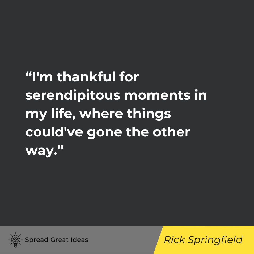 Rick Springfield on Thankful Quotes
