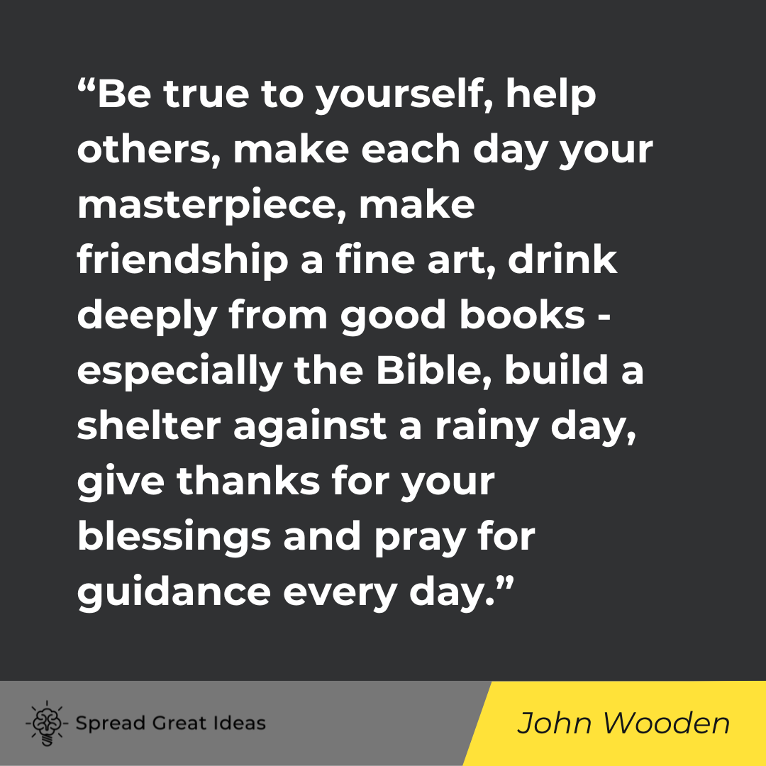 John Wooden on Thankful Quotes
