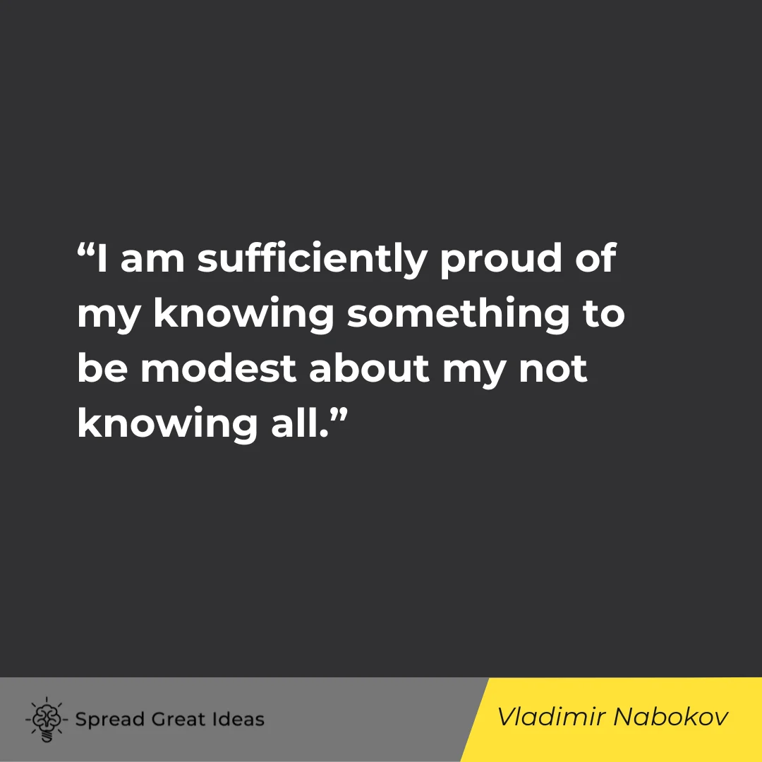 Vladimir Nabokov on humble quotes