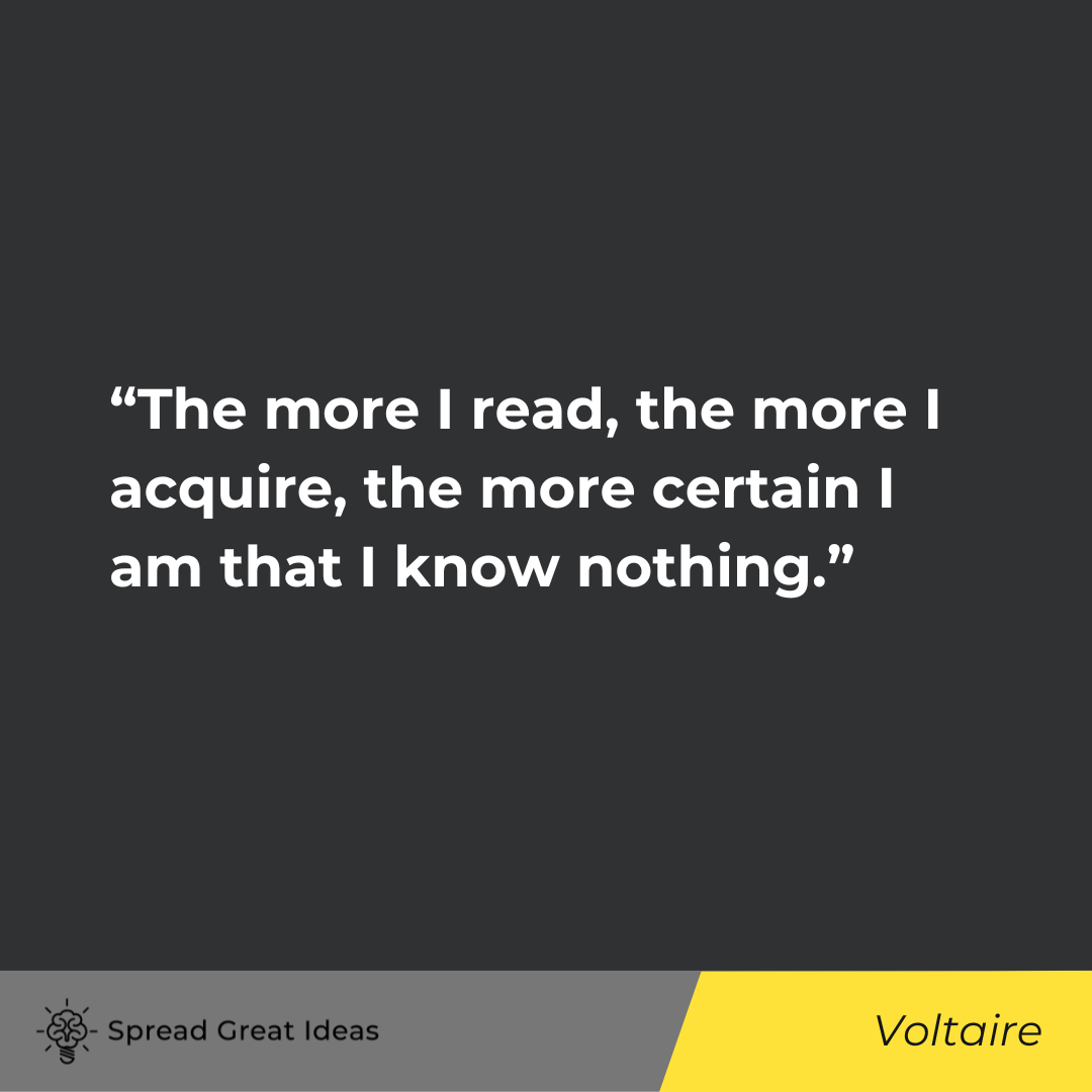 Voltaire Education, Self-Education, and Lifelong Learning Quotes