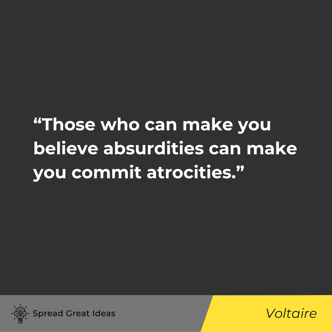 Voltaire on Critical Thinking & Free Speech Quotes