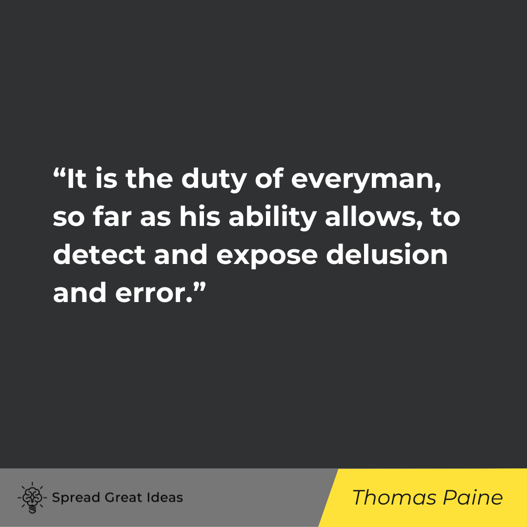 Thomas Paine on Critical Thinking & Free Speech Quotes