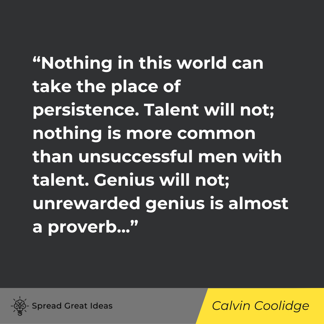 Calvin Coolidge on Hard Work Quotes