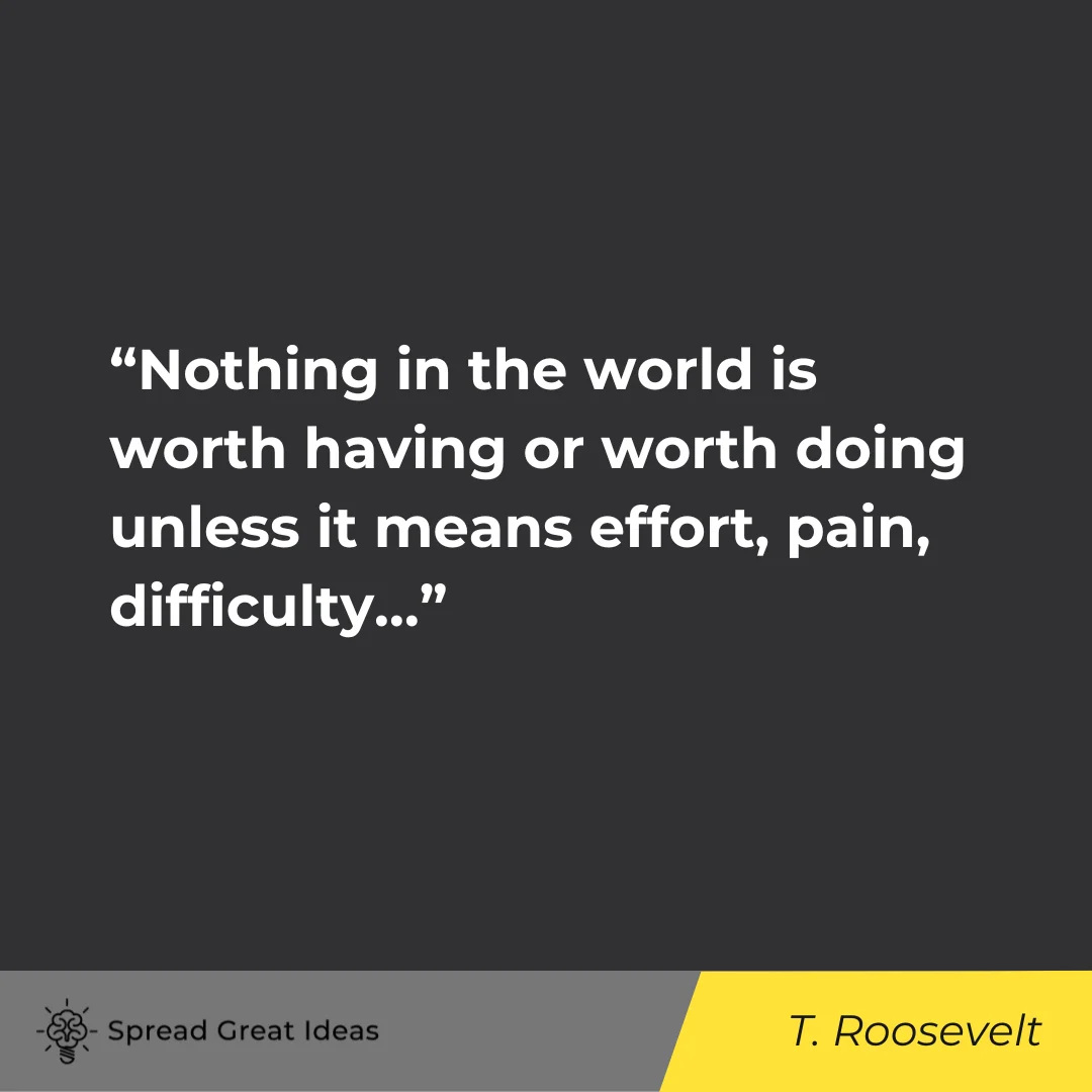 Theodore Roosevelt on Hard Work Quotes