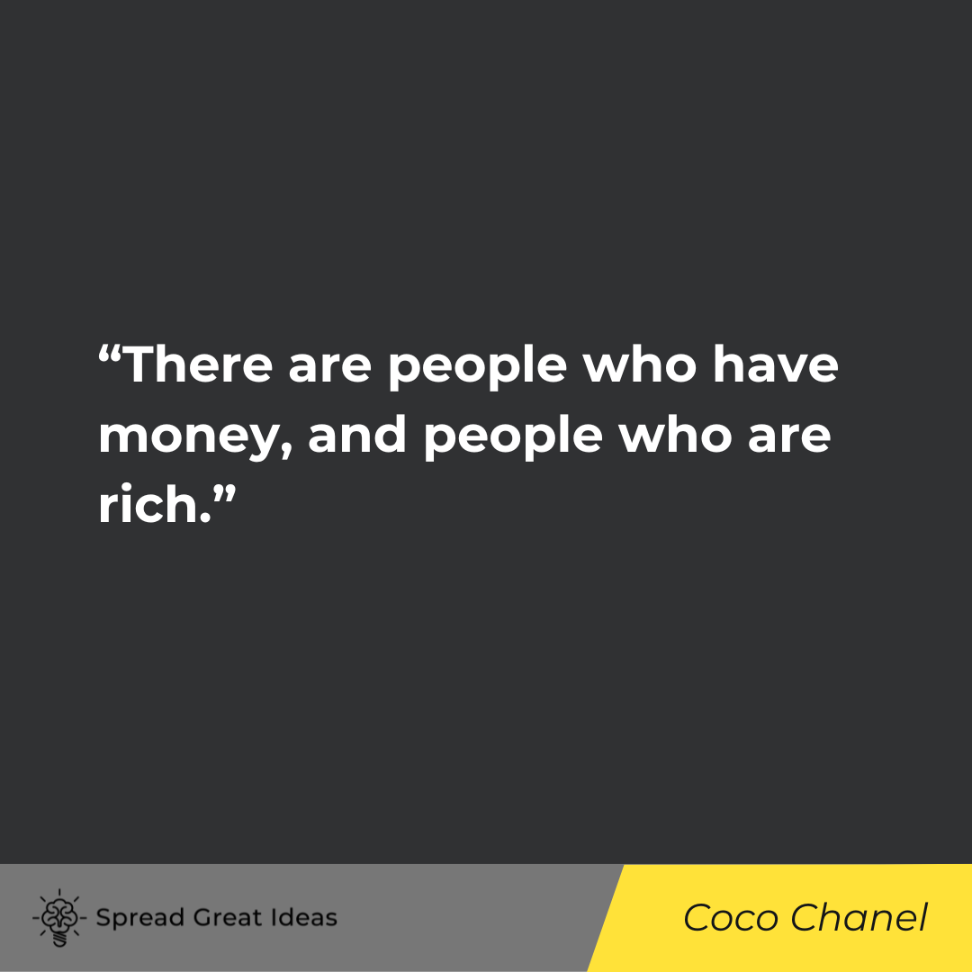 Coco Chanel on Measuring Wealth Quotes