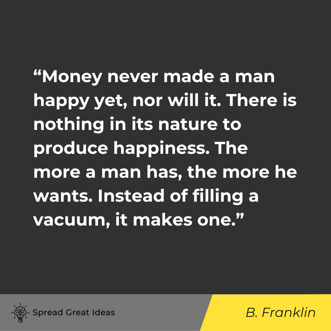 Benjamin Franklin on Measuring Wealth Quotes