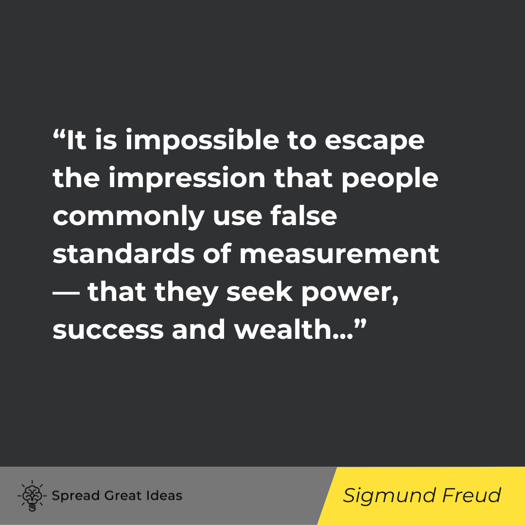 Sigmund Freud on Measuring Wealth Quotes