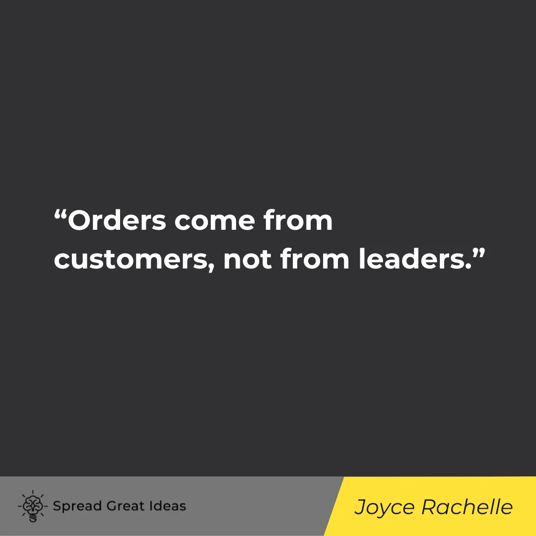 Joyce Rachelle Quote on Lead by Example