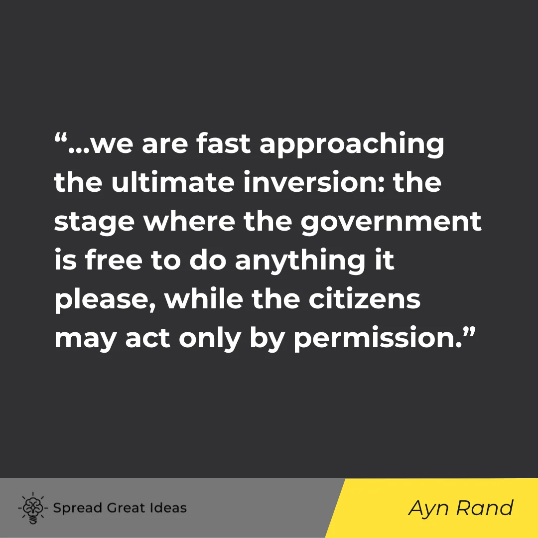 Ayn Rand on Government Tyranny Quotes