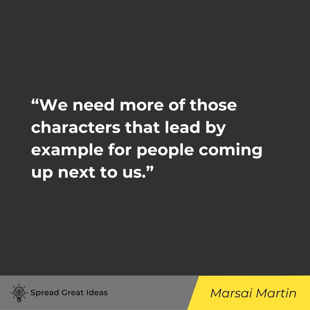 Marsai Martin Quote on Lead by Example
