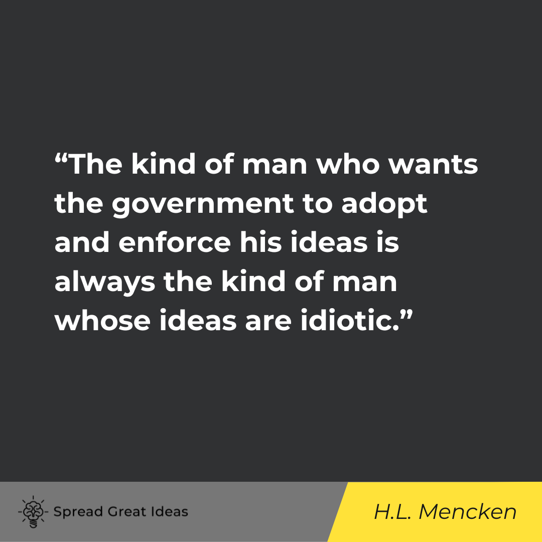 H.L. Mencken on Government Tyranny Quotes