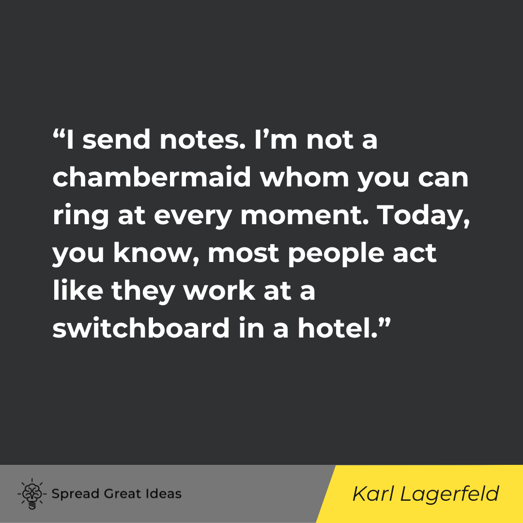 Karl Lagerfeld on Social Media Quotes