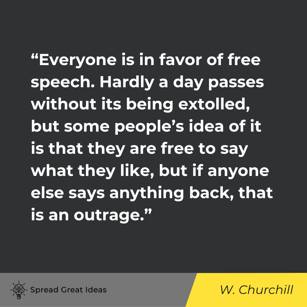 Winston Churchill on Free Speech Quotes