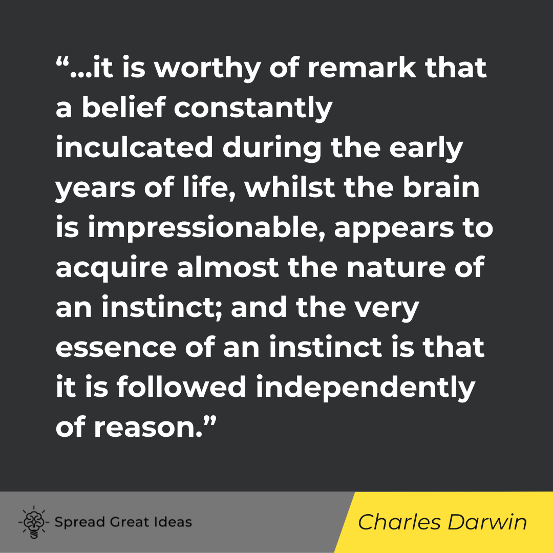 Charles Darwin on Indoctrination Quotes