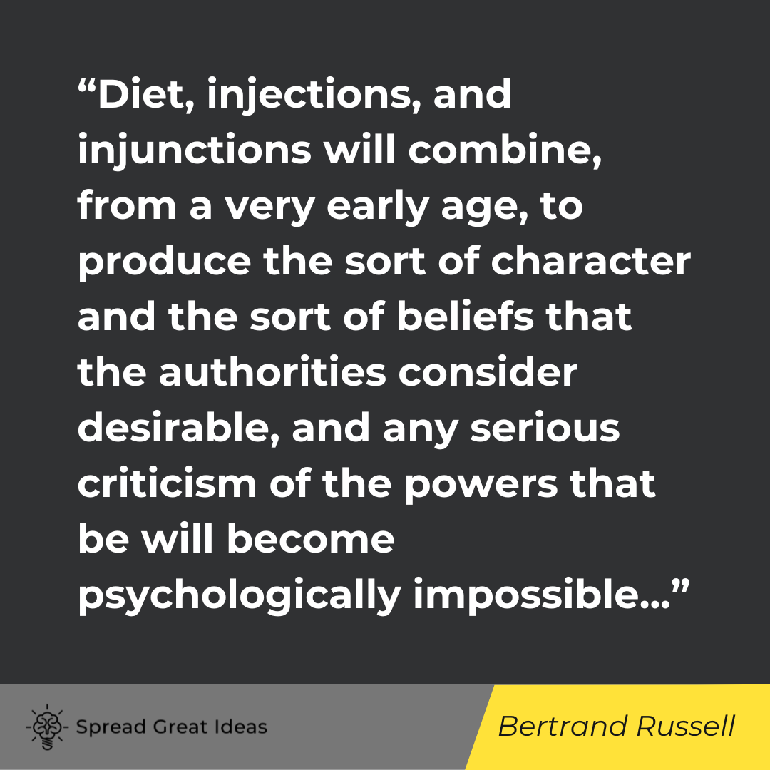 Bertrand Russell on Indoctrination Quotes