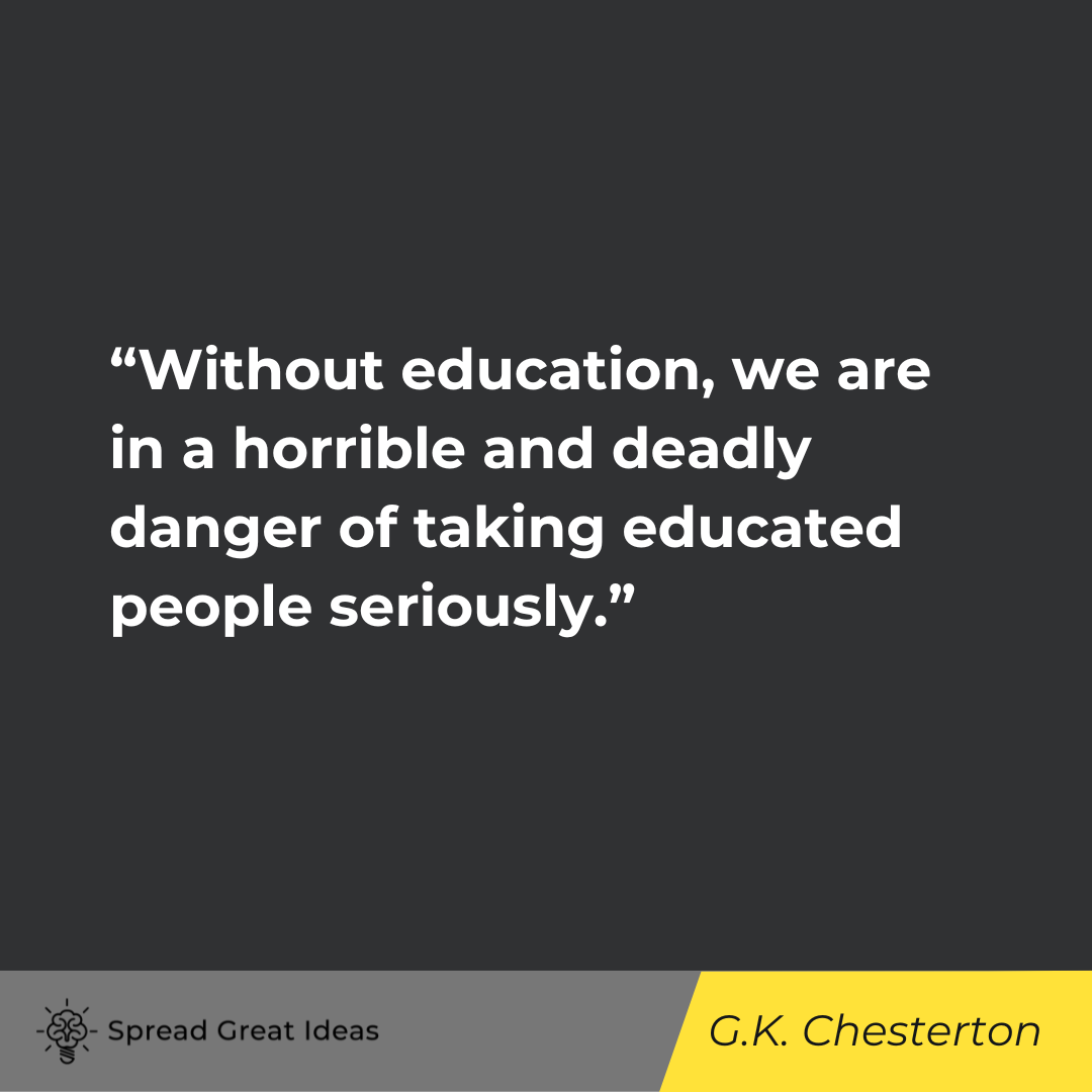 G.K. Chesterton on Indoctrination Quotes