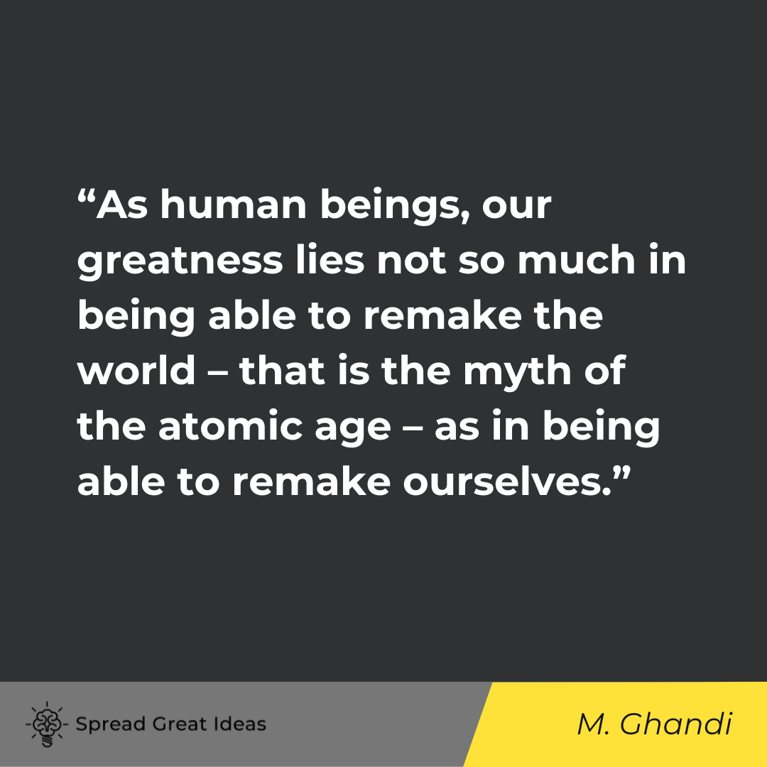Mahatma Ghandi on Self-Improvement Quotes
