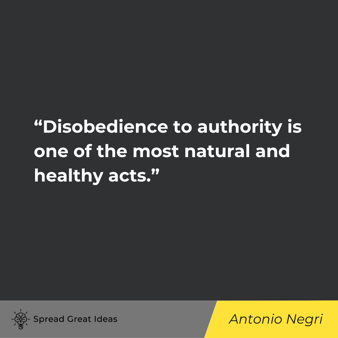 Antonio Negri on Civil Disobedience Quotes