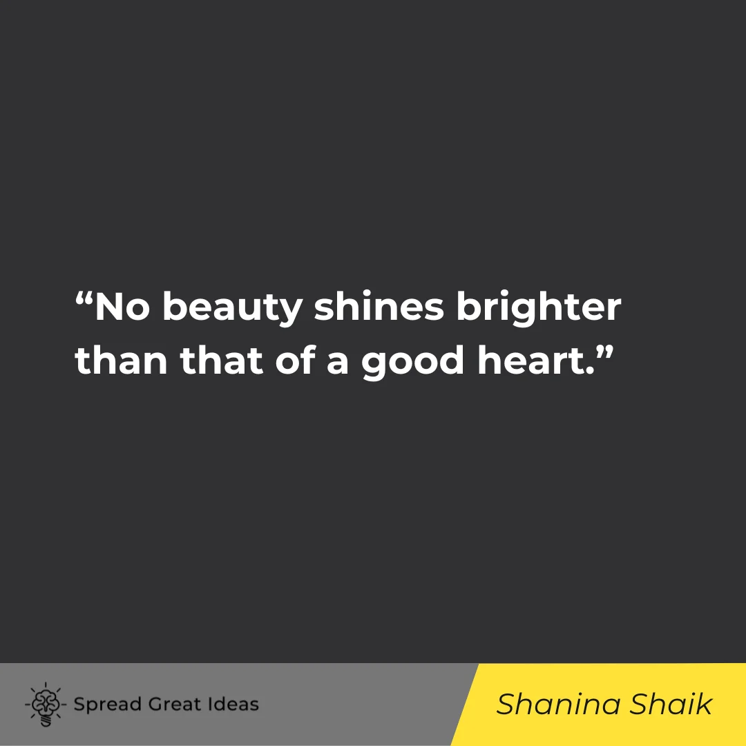 Shanina Shaik on Good Heart Quotes