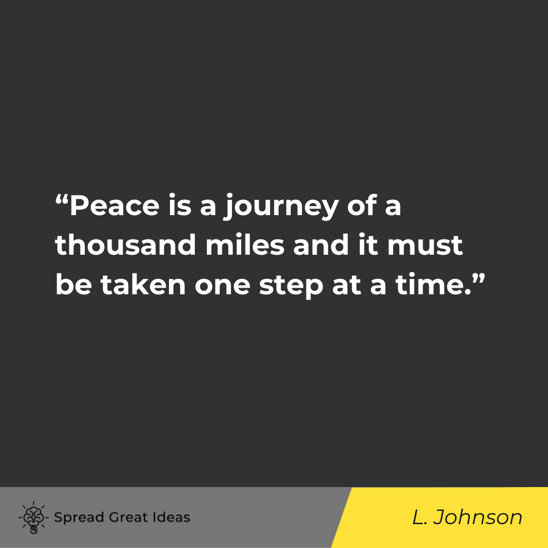 Lyndon B. Johnson on Peace Quotes